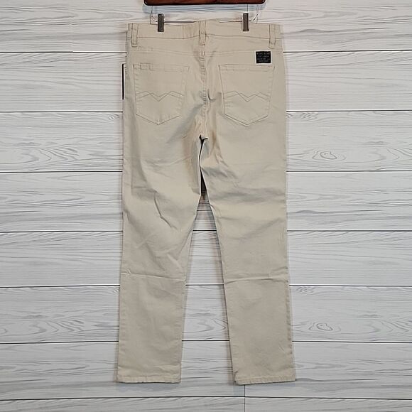 Marc Ecko Cut & Sew Mens cotton stone beige jeans Size 34X32 - Picture 10 of 16